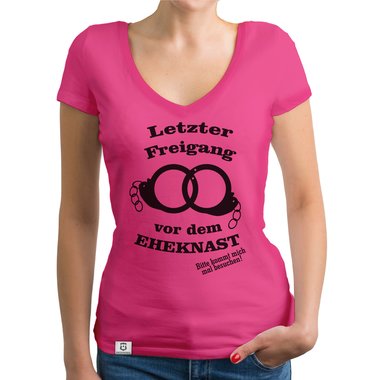 Damen T-Shirt V-Ausschnitt - Letzter Freigang