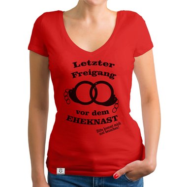 Damen T-Shirt V-Ausschnitt - Letzter Freigang