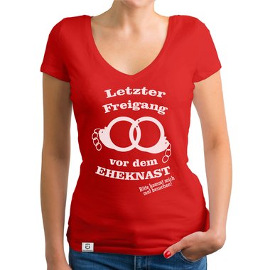 Damen T-Shirt V-Ausschnitt - Letzter Freigang