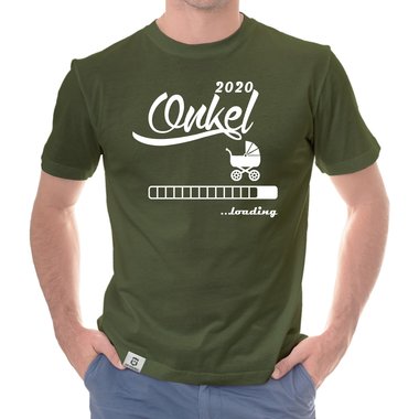Herren T-Shirt - Onkel 2020 loading dunkelblau-cyan S