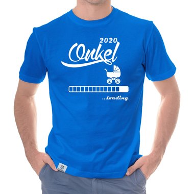 Herren T-Shirt - Onkel 2020 loading dunkelblau-cyan S