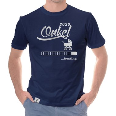 Herren T-Shirt - Onkel 2020 loading dunkelblau-cyan S