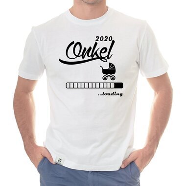 Herren T-Shirt - Onkel 2020 loading weiss-schwarz 5XL