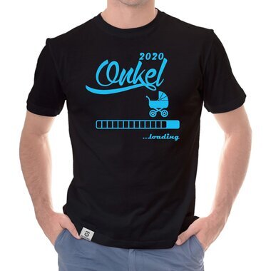 Herren T-Shirt - Onkel 2020 loading weiss-schwarz 5XL