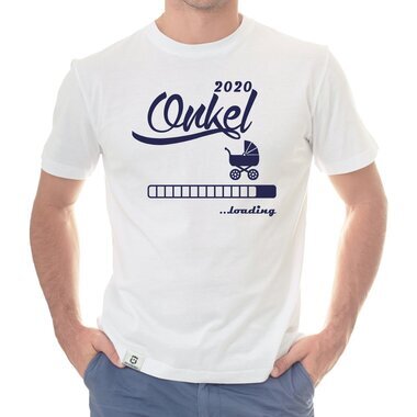 Herren T-Shirt - Onkel 2020 loading weiss-schwarz 5XL