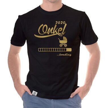 Herren T-Shirt - Onkel 2020 loading weiss-schwarz 5XL