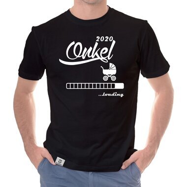 Herren T-Shirt - Onkel 2020 loading weiss-schwarz 5XL