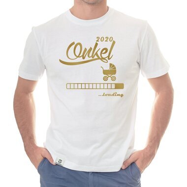 Herren T-Shirt - Onkel 2020 loading weiss-schwarz 5XL