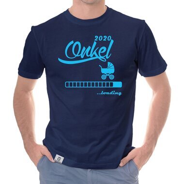 Herren T-Shirt - Onkel 2020 loading weiss-schwarz 5XL