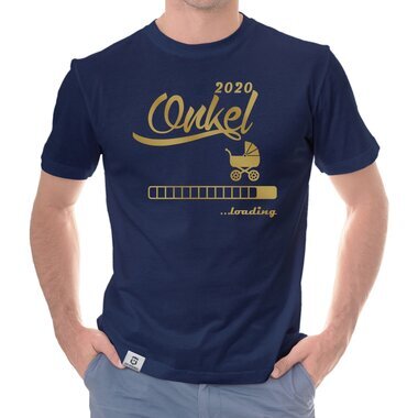Herren T-Shirt - Onkel 2020 loading weiss-schwarz 5XL