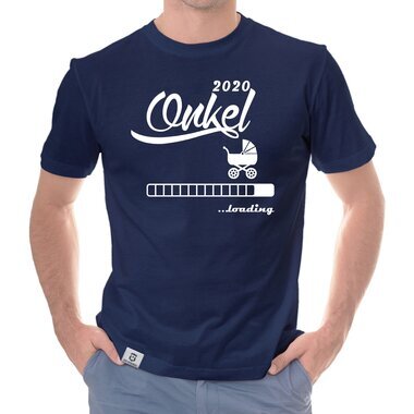 Herren T-Shirt - Onkel 2020 loading weiss-schwarz 5XL