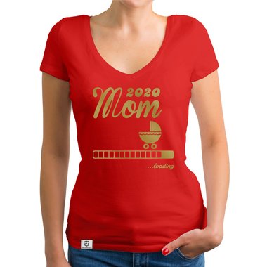 Damen T-Shirt V-Ausschnitt - Mom 2020 loading