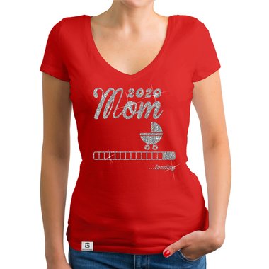 Damen T-Shirt V-Ausschnitt - Mom 2020 loading