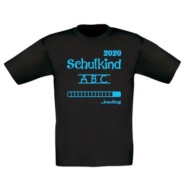 Kinder T-Shirt - Schulkind 2020 loading dunkelblau-cyan 98-104