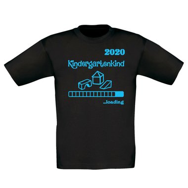 Kinder T-Shirt - Kindergartenkind 2020 loading dunkelblau-cyan 98-104