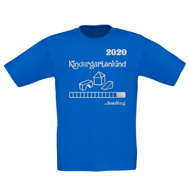 Kinder T-Shirt - Kindergartenkind 2020 loading dunkelblau-cyan 98-104