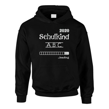 Kinder Hoodie - Schulkind 2020 loading schwarz-weiss 152-158