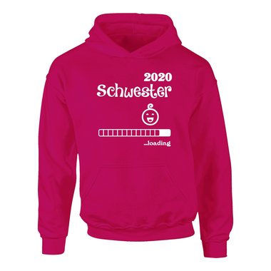 Kinder Hoodie - Schwester 2020 loading dunkelblau-fuchsia 80-92