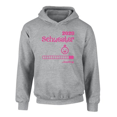 Kinder Hoodie - Schwester 2020 loading dunkelblau-fuchsia 80-92