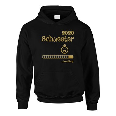 Kinder Hoodie - Schwester 2020 loading dunkelblau-fuchsia 80-92