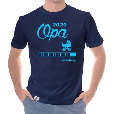 Herren T-Shirt - Opa 2020 loading dunkelblau-cyan S