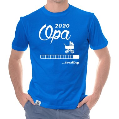 Herren T-Shirt - Opa 2020 loading dunkelblau-cyan S