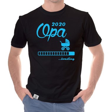 Herren T-Shirt - Opa 2020 loading dunkelblau-cyan S