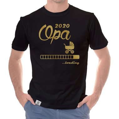 Herren T-Shirt - Opa 2020 loading dunkelblau-cyan S