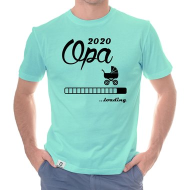 Herren T-Shirt - Opa 2020 loading dunkelblau-cyan S