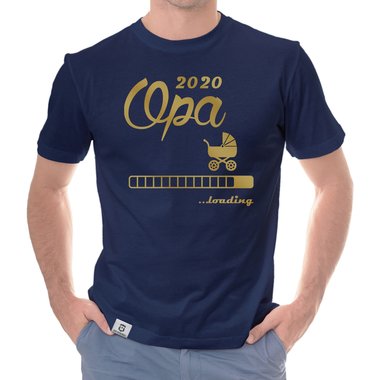 Herren T-Shirt - Opa 2020 loading dunkelblau-cyan S