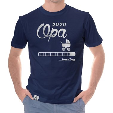Herren T-Shirt - Opa 2020 loading dunkelblau-cyan S