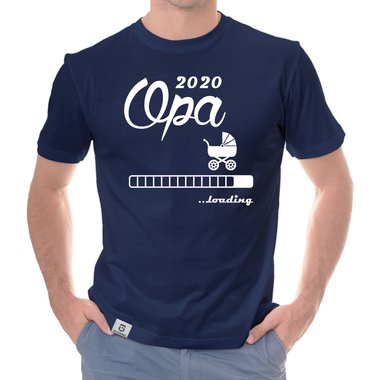 Herren T-Shirt - Opa 2020 loading dunkelblau-cyan S
