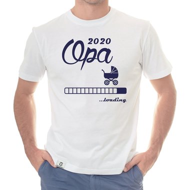 Herren T-Shirt - Opa 2020 loading weiss-schwarz 5XL