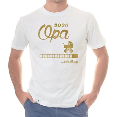 Herren T-Shirt - Opa 2020 loading weiss-schwarz 5XL