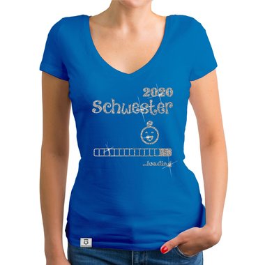 Damen T-Shirt V-Ausschnitt - Schwester 2020 loading