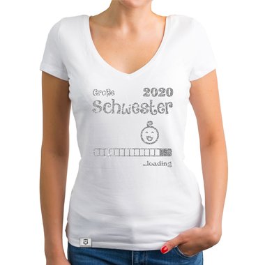 Damen T-Shirt V-Ausschnitt - Groe Schwester 2020 loading
