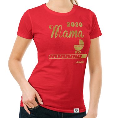 Damen T-Shirt - Mama 2020 loading dunkelblau-fuchsia S