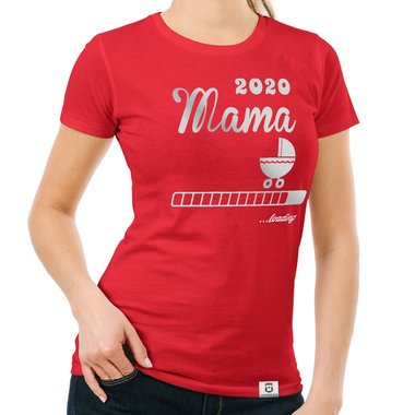 Damen T-Shirt - Mama 2020 loading dunkelblau-fuchsia S