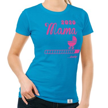 Damen T-Shirt - Mama 2020 loading dunkelblau-fuchsia S