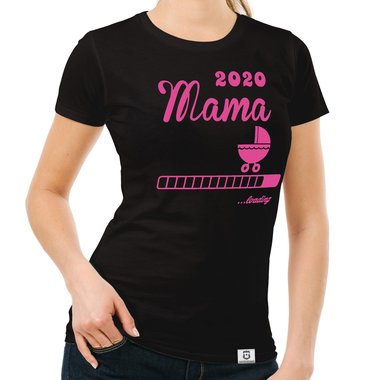 Damen T-Shirt - Mama 2020 loading dunkelblau-fuchsia S