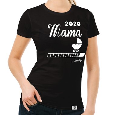 Damen T-Shirt - Mama 2020 loading dunkelblau-fuchsia S