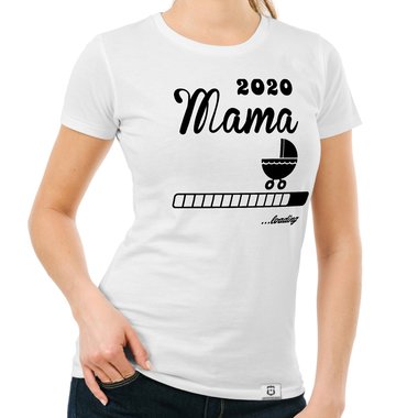 Damen T-Shirt - Mama 2020 loading dunkelblau-fuchsia S
