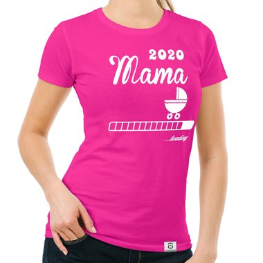 Damen T-Shirt - Mama 2020 loading dunkelblau-fuchsia S