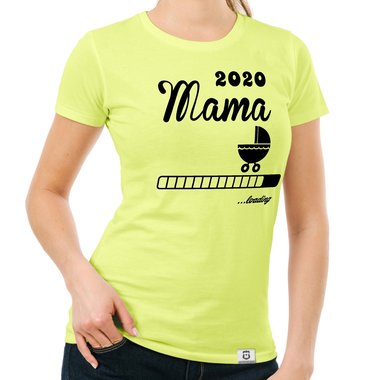 Damen T-Shirt - Mama 2020 loading weiss-schwarz XXL
