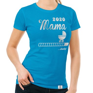 Damen T-Shirt - Mama 2020 loading weiss-schwarz XXL