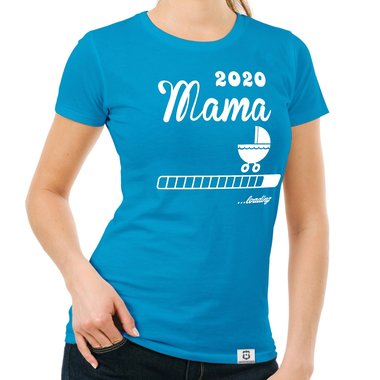 Damen T-Shirt - Mama 2020 loading weiss-schwarz XXL
