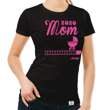 Damen T-Shirt - Mom 2020 loading dunkelblau-fuchsia S