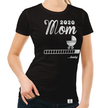 Damen T-Shirt - Mom 2020 loading dunkelblau-fuchsia S