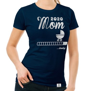 Damen T-Shirt - Mom 2020 loading dunkelblau-fuchsia S