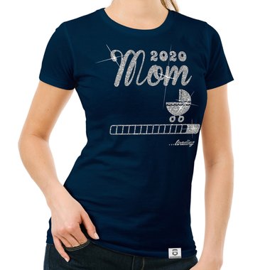 Damen T-Shirt - Mom 2020 loading dunkelblau-fuchsia S
